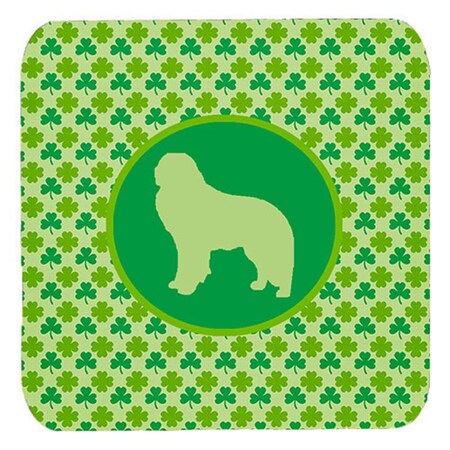 Carolines Treasures Kuvasz Lucky Shamrock Foam Coasters- Set of 4 SDK1138-C-FC